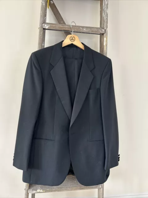 M&S St Michael tuta da cena vintage da uomo nera smoking Ch 38 W32"" L31"" crociera sul ballo