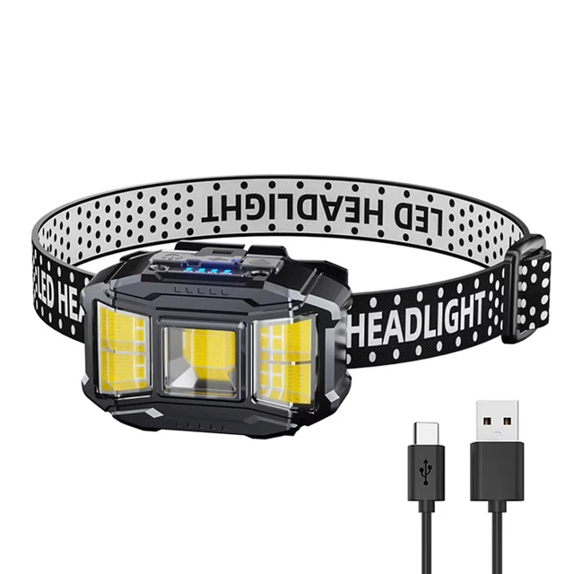 Lampe Frontale Rechargeable à Clipser – Détecteur Mouvement, LED, Camping