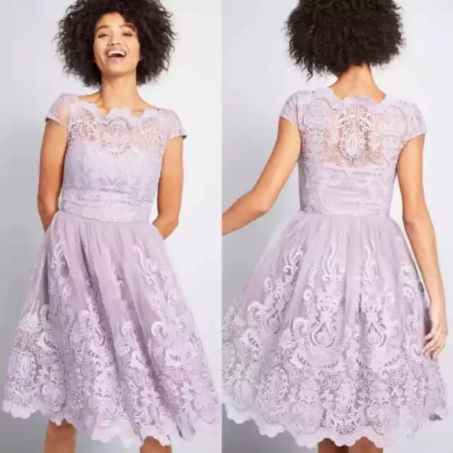 Modcloth Exquisite Elegance Lace Dress Violet NEW 2