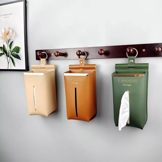 Foldable Tissue Case Box Wall Hanging Napkin Storage Holder  Home