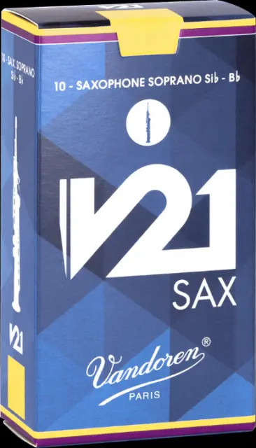 Anche de saxophone Soprano Sib/Bb Vandoren V21 - boite de 10 anches