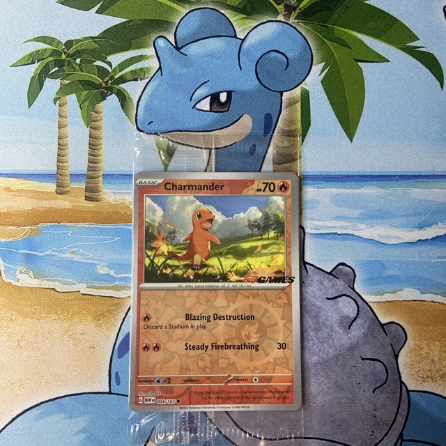 CHARMANDER 004/165 Pokemon 151 EB GAMES Stamp Sealed Promo AUS