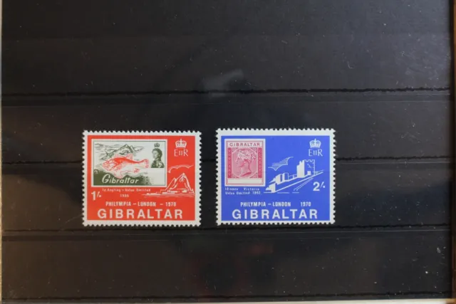 Gibraltar 241-242 postfrisch Briefmakenausstellung #RR474