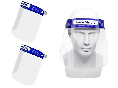 Lot Safety Full Face Shield Reusable Washable Face Mask Clear Protection Cover