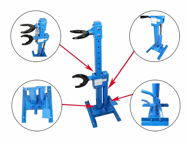 2200LBS HEAVY DUTY 1 Ton Spring Compressor Hydraulic Strut Coil Station ...