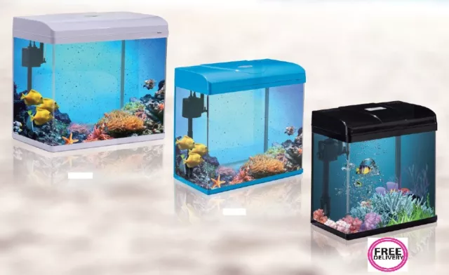 21L/38L/54L/87L Nano Aquarium Fish Tank Tropical Coldwater LED Lighting - UK