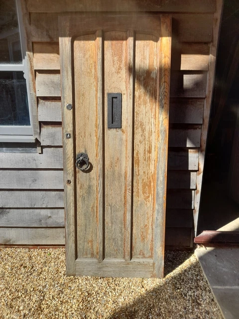 Vintage oak front door