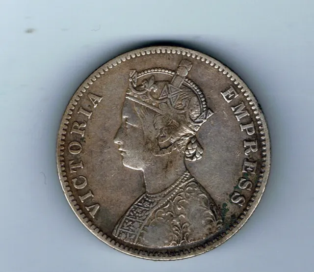 1882 India One 1 Rupee silver coin : 11.5g