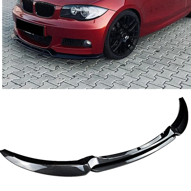 Labbro spoiler paraurti anteriore per BMW Serie 1 E82 MSport nero ABS look fibra di carbonio
