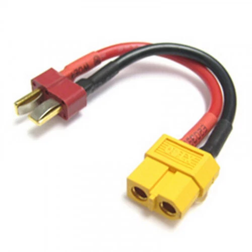 Adaptateur XT60 Femelle Vers T-Dean Mâle – Courant 60A – Pour Batterie Lipo Et Modélisme RC