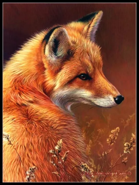 Counted Cross Stitch Kits  Needlework Crafts DIY Chart- Red Fox