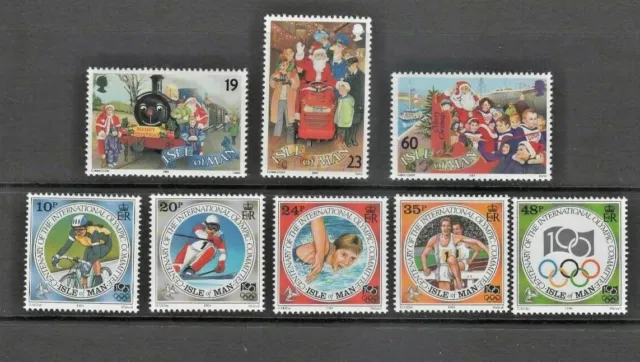 Isle of Man 1994  Christmas + Olympic Committee 2 Sets Unmounted Mint