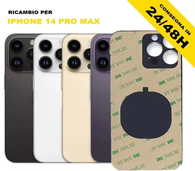 Back Cover Iphone 14 Pro Max Vetro Big Hole Posteriore