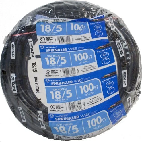 Southwire 49275143 100' 18/5 Multi-Conductor Sprinkler Wire for outdoor use, ...