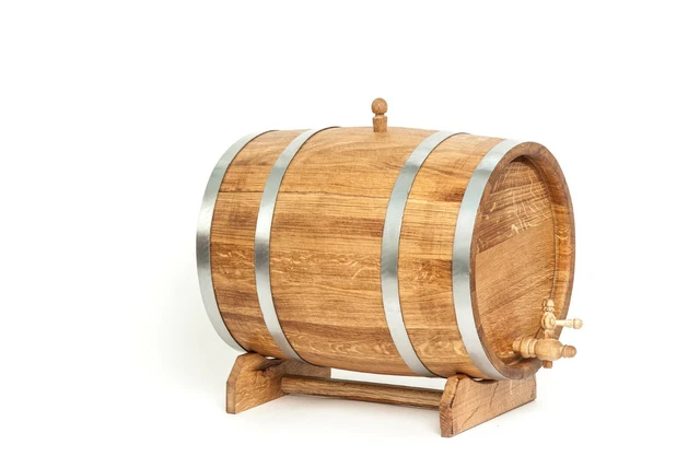 Weinfass Holzfass 2Liter Eiche natur, mit Holzhahn kpl.. | Weinfass - Holzfass rund 1-12 Liter | Holzfässer | Fassfabrik Müller