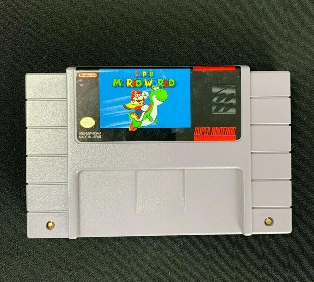 SUPER MARIO WORLD SNES 16Bit Game Cartridge Instructions .WORKS