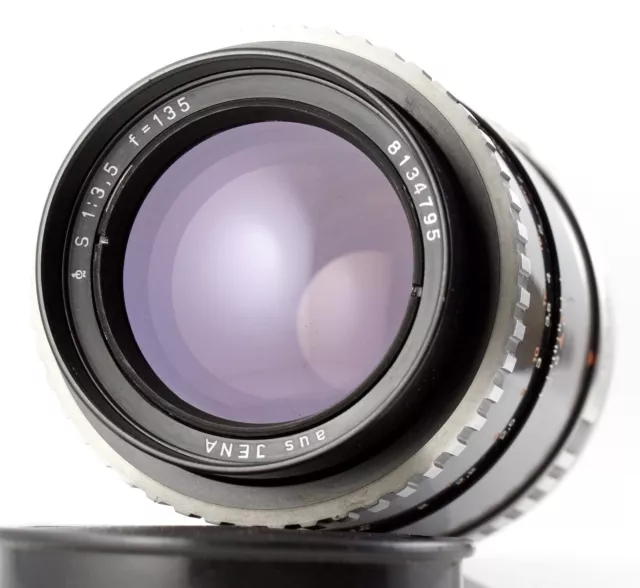 Tele Objektiv CARL ZEISS JENA SONNAR S 3.5/135 ZEBRA * 135mm F/3.5 * M42 Mount