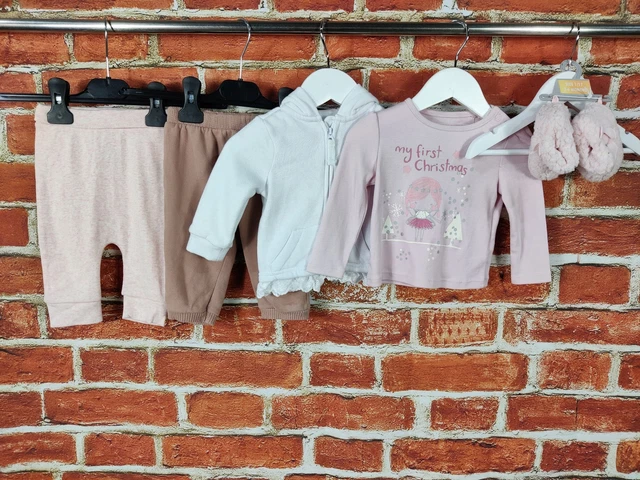 PACCHETTO BAMBINA ETÀ 0-3 MESI ZARA GAP ecc PANTALONI GIACCA STIVALI 62CM