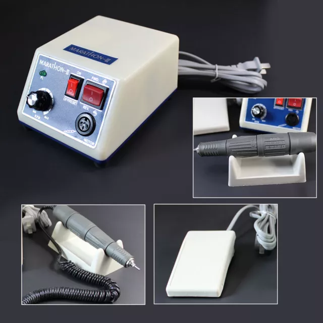 Micromoteur électrique lab dentaire Marathon Kit 2.35mm Bur Moteur polissage