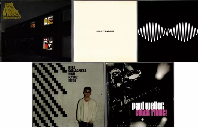 Lot Of 7 Arctic Monkeys Noel Gallagher Paul Weller CDs Collection Rock