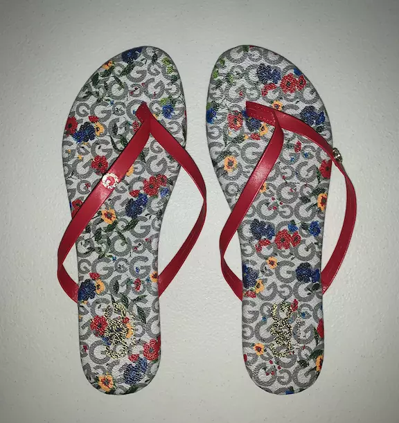 G by Guess Womens Bayla Floral Print Flip Flops Sandals Size 7.5 2