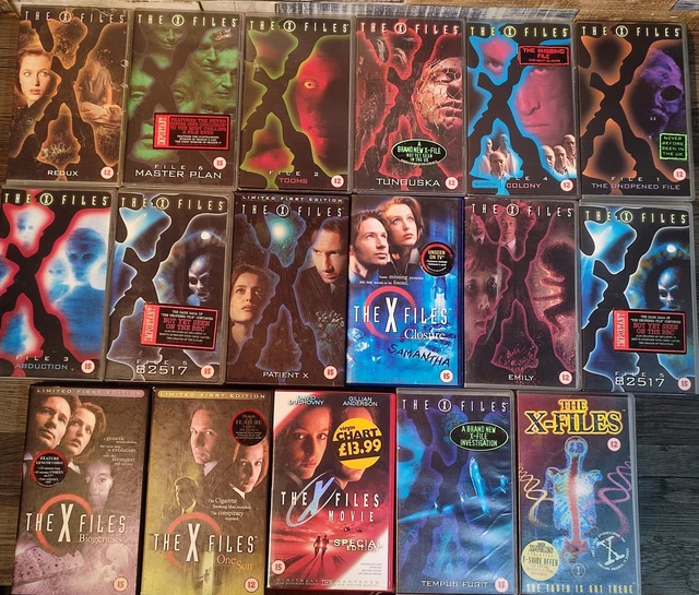 X-Files Various Episodes & Films 17x VHS Video Cassette Tape Bundle