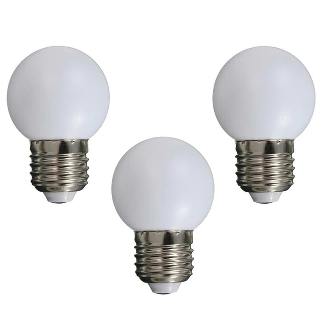 3pcs 1W E27 LED Golf Ball Light Bulb Globe Lamp Party Favor 220V Warm White