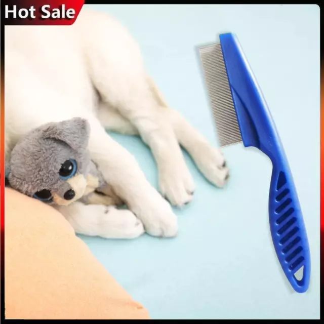 Peine de pulgas para gato perro perro herramienta de cuidado multifuncional necesidades para mascotas (azul