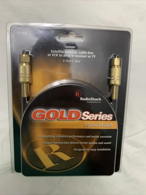 Radio Shack  Gold series coaxial cable  6ft  # 15-1542