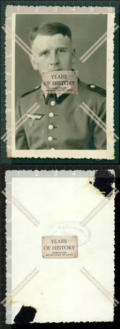Orig. Foto Portrait Porträt Soldat Uniform Passbild