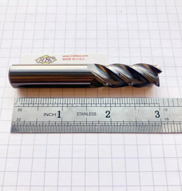 LOT# 2682: HIGH PERFORMANCE 4FL 1/2" DIA x 1" LOC x 3" OAL "CGS" ENDMILL - UC