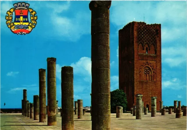 CPM AK MAROC RABAT-La TOUR HASSAN et Armoiries de la ville (342838)