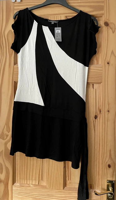 Nuovo con etichette! Bellissimo abito a tunica monocromatico da donna River Island taglia 14 NUOVO DI ZECCA!