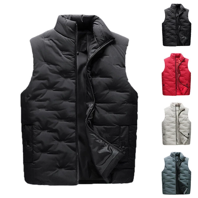 Body Warmer Gillet Mens Waistcoats Gilet Winter Warm Padded Quilted Sleeveless .
