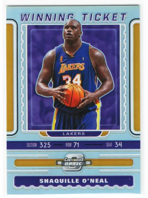 2019-20 Contenders Optic Shaquille O'Neal SILVER Winning Ticket Lakers
