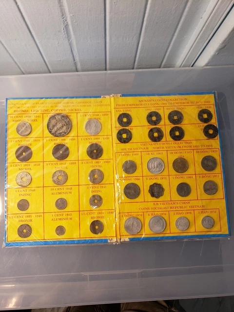 コレクション Coins Collection Indochine Annam Vietnam Vietnam Set/35 Munten Collectie Indochine -annam Vietnam 1802-1976