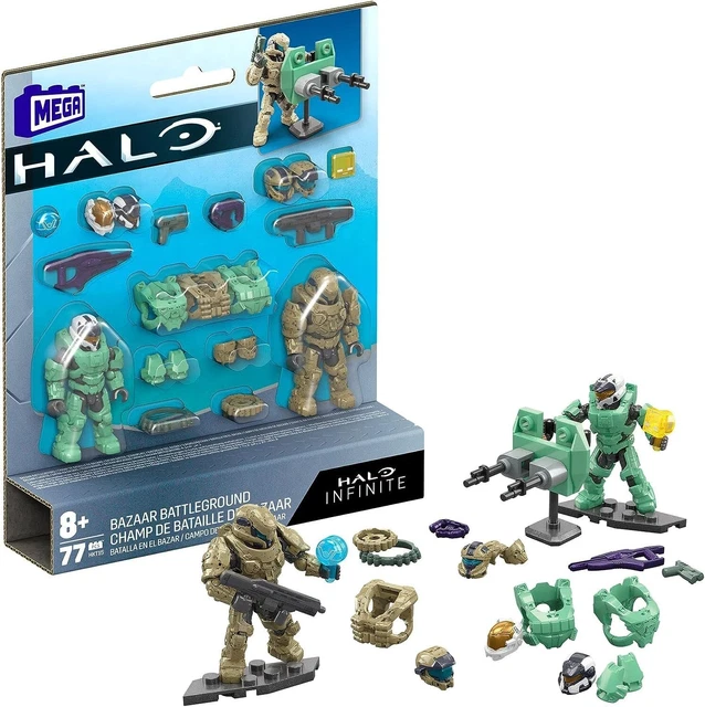 Marines Halo Giocattolo 5x Marines Mega CONSTRUX Bloks Halo Set 97519 - Minifigure Da Collezione Halo, Giocattolo Da Costruzione Soldati Halo 1.75 Pollici - Foto 5