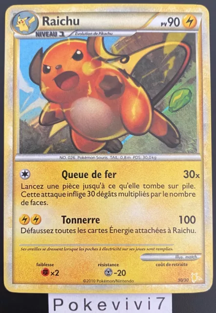 Carte Pokemon RAICHU 30/30 HOLO PROMO Deck HGSS FR OCCASION
