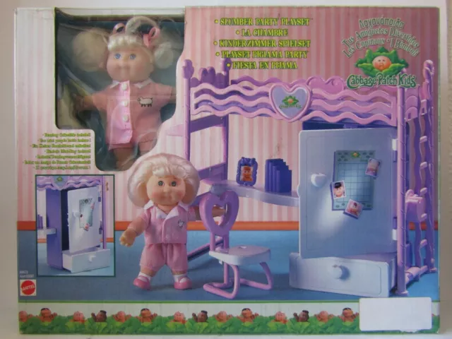 Cabbage Patch Kids - Slumber Party Playset (Mattel, 1998) New - Muñecas Repollo