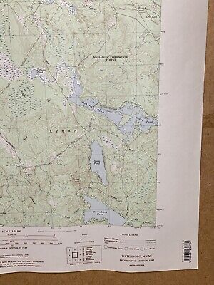 Waterboro Maine York County Map Topographical Survey East Hollis Lyman Kennebunk 5
