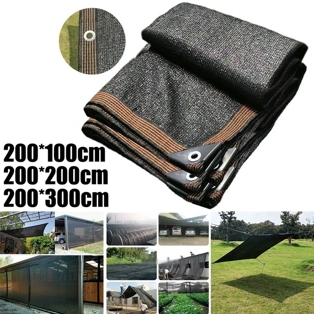 Filet D'ombrage à 90 % Noir Pour Terrasse Et Serre Avec œillets