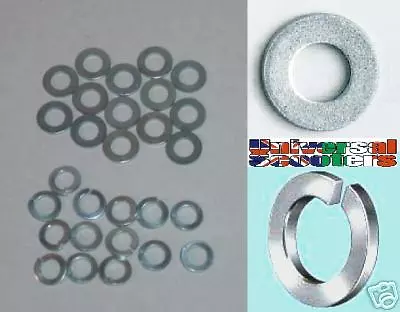 Vespa 7mm Flat Washer (x14) & 7mm Spring Washer (x14) - Zinc Plated