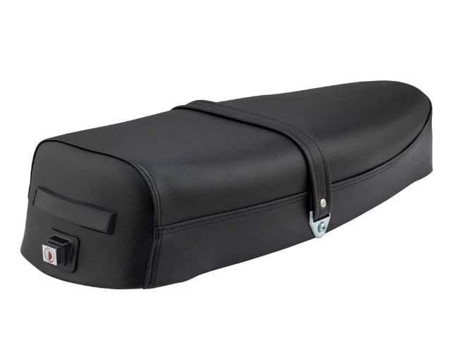 SELLA NERA CON TELAIO IN FERRO E MOLLE VESPA PX 125 150 200 MADE - Foto 2