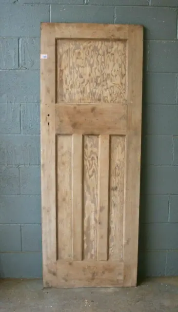 Door 1930's 4 Panel Pine Wooden 28" x 75 1/2" Internal  ref 340A