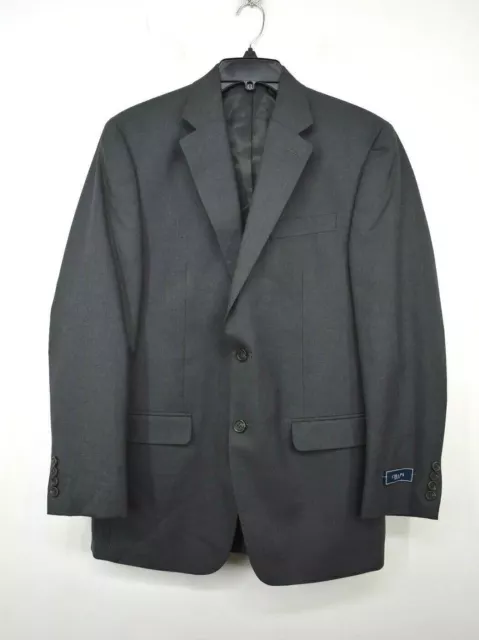 Chaps Dark Mens Gray Notch Lapel Flap Pocket Comfort Fit Sport Suit Blazer 38R