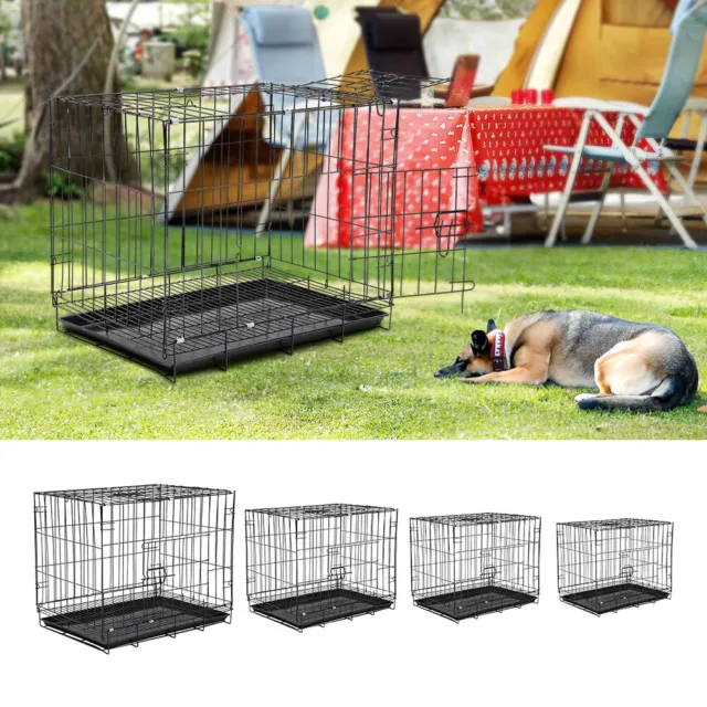 Dog Cage Puppy Training Crate Pet Carrier Small Medium Large XL XXL Metal Cages