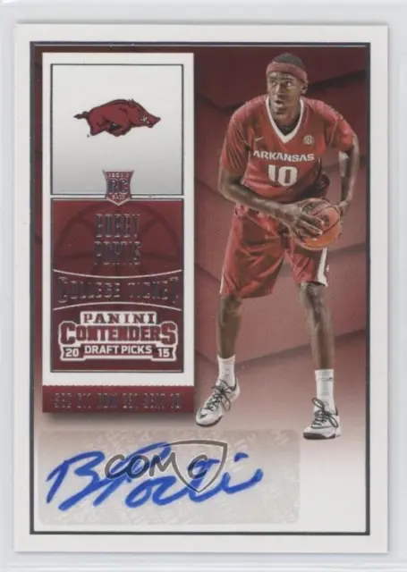 2015 Contenders Draft Picks College Ticket Variation Bobby Portis Rookie Auto RC