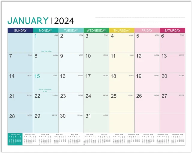 2024 CALENDAR 2024 Calendar, 2024 Wall Calendar, JAN 2023