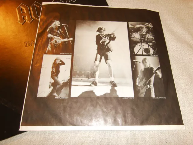 Ac/Dc Back In Schwarz Vinyl Lp Atlantic Uk 1980 Selten A1/B1 1. Press Exz 2