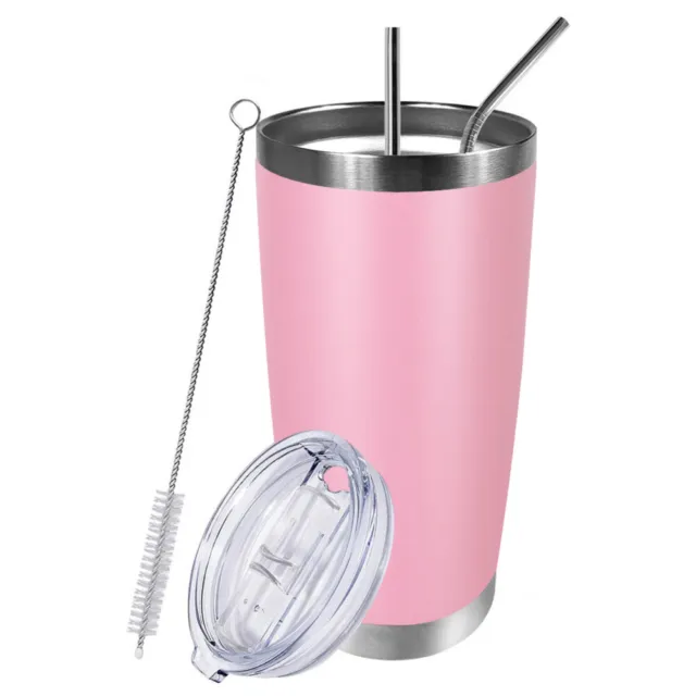 Stainless Steel Tumbler Vacuum Travel Insulated Mug Splash Proof Lid Coffee Cup